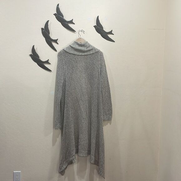 Peruvian Connection Pima Cotton Open Front Long Sleeve Knit Duster Cardigan - L - Picture 7 of 8